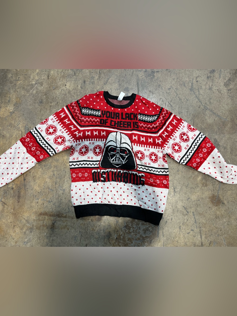 Star Wars Red, White & Black Darth Vader Crewneck Sweater - Men